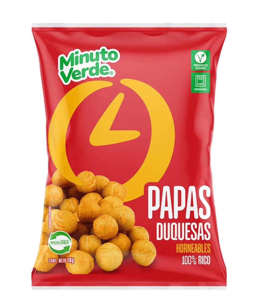 PAPAS DUQUESAS CONGELADAS MINUTO VERDE 1 Kilo