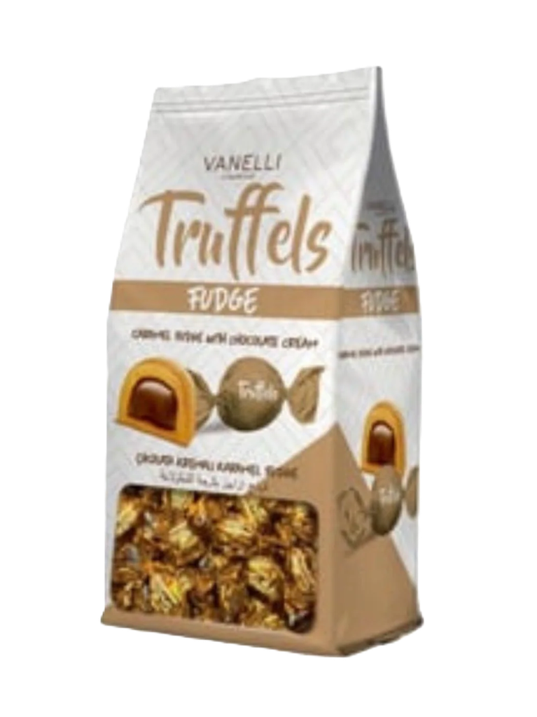 BOMBONES CARAMELO CON CREMA CHOCOLATE TRUTTELS 120 Grs. (DORADO)