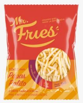 PAPAS PREFRITAS CALIBRE 12X12 MR. FRIES BOLSA x 2 Kgs.