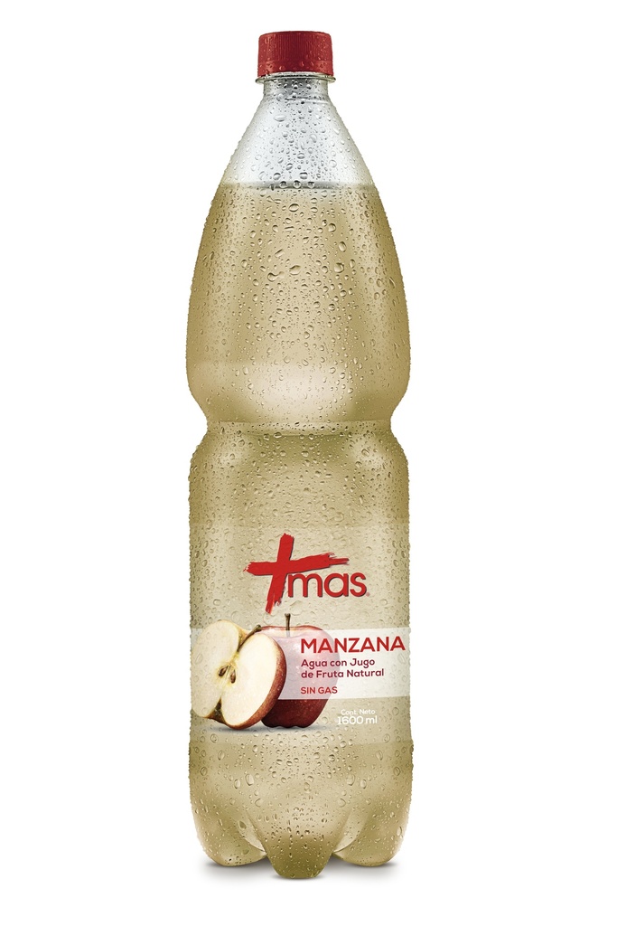 AGUA MAS MANZANA CACHANTUN PET 1,6 Lts.