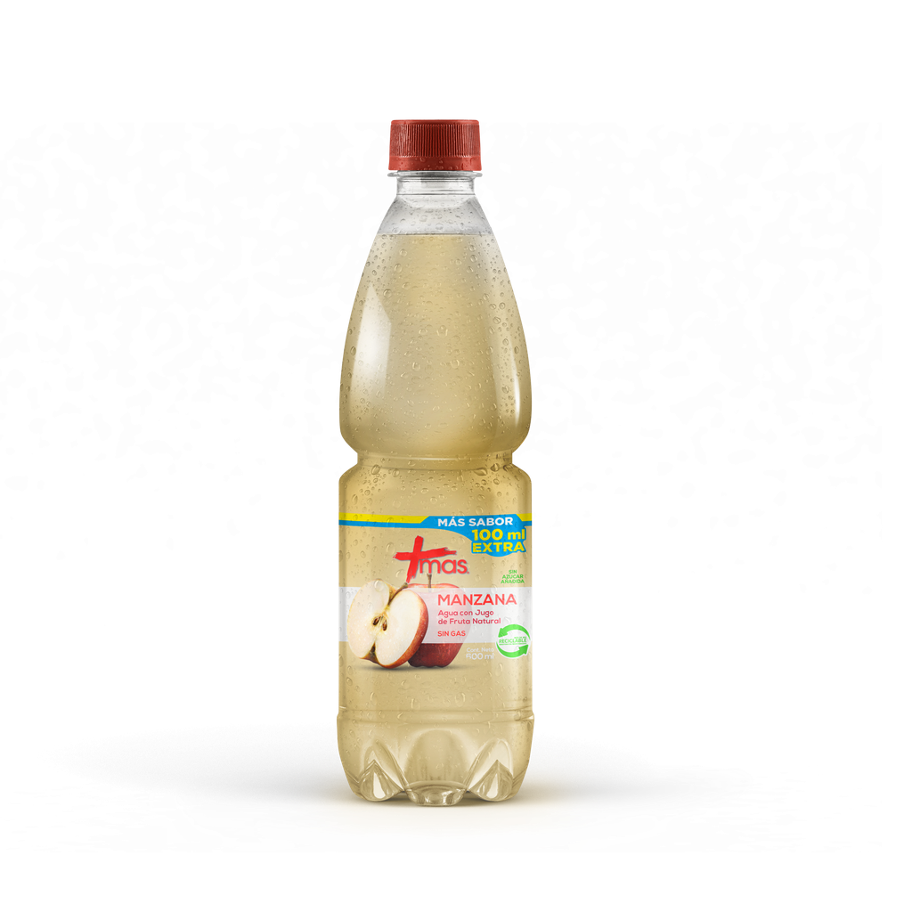 AGUA MAS MANZANA CACHANTUN PET 600 CC