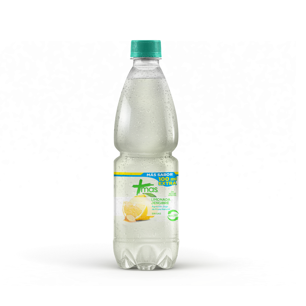 AGUA MAS LIMONADA JENGIBRE CACHANTUN PET 600 CC