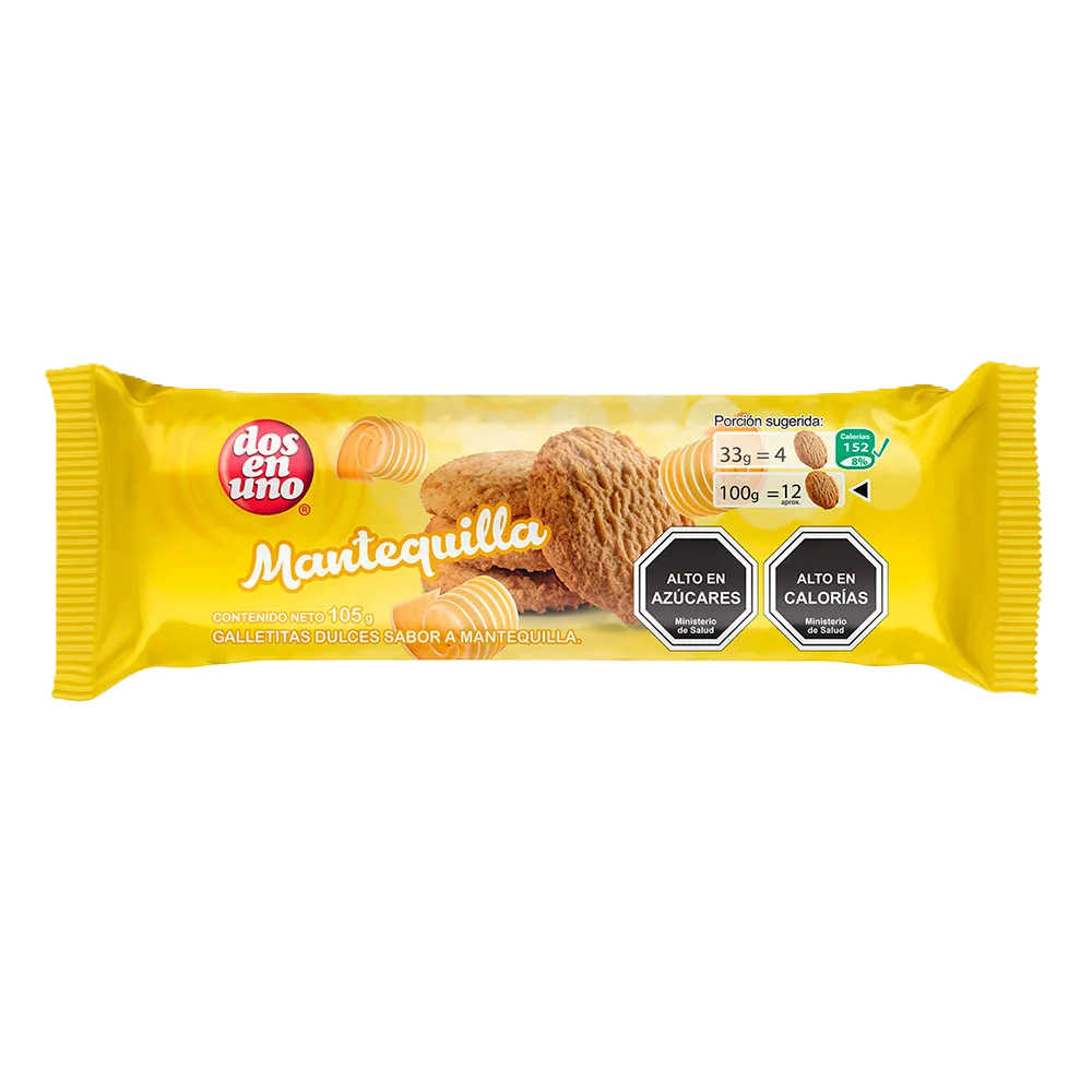 GALLETA MANTEQUILLA DOS EN UNO 105 Grs.