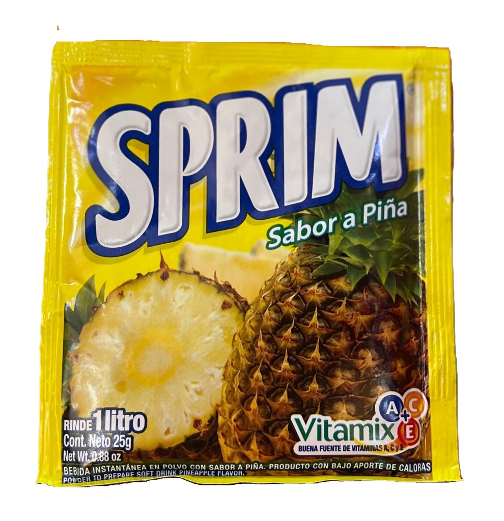 JUGO EN POLVO SABOR PIÑA SPRIM 25 Grs.