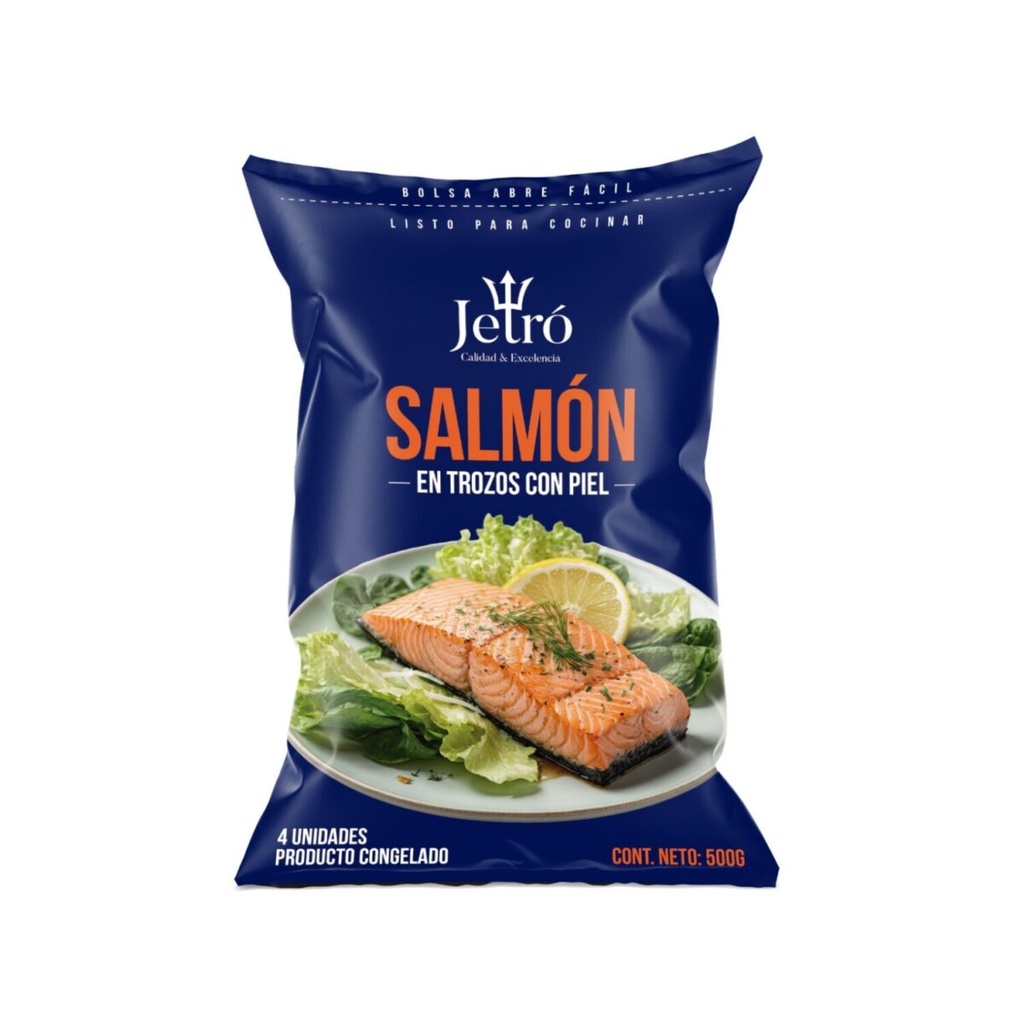 SALMON PORCION C/PIEL JETRO 500 Grs.