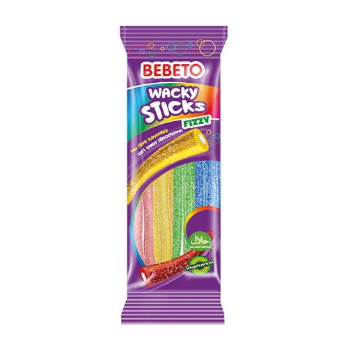 GOMITAS WACKY STICK FIZZI MULTIFRUTAS BEBETO 180 Grs.
