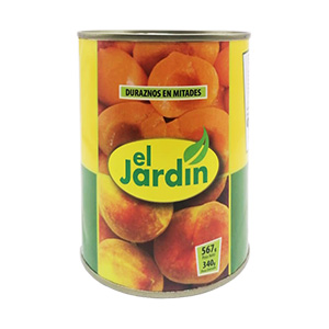 DURAZNO MITADES LATA EL JARDIN 567 Grs.
