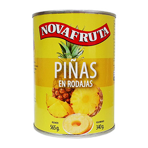 PIÑA RODAJA LATA NOVAFRUTA 565 Grs.