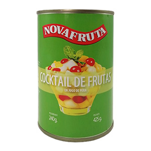 COCKTAIL FRUTAS LATA NOVAFRUTA 410 Grs.