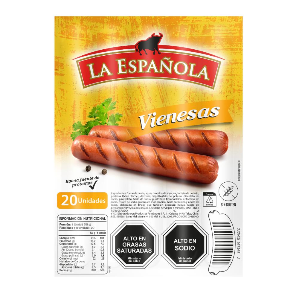 VIENESAS LA ESPAÑOLA 900 Grs.