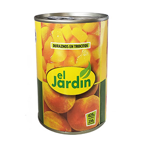 DURAZNO CUBOS CONSERVA EL JARDIN 425 Grs.