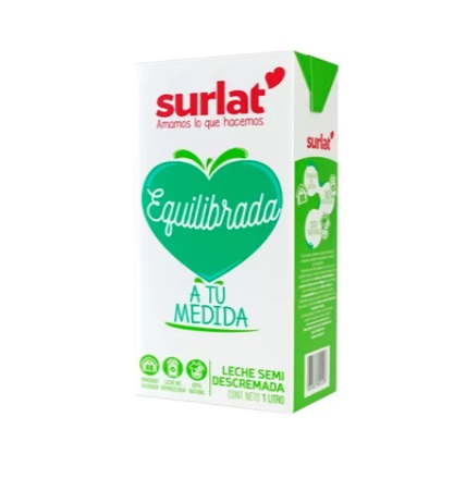 LECHE SEMIDESCREMADA SLIM SURLAT 1 Litro