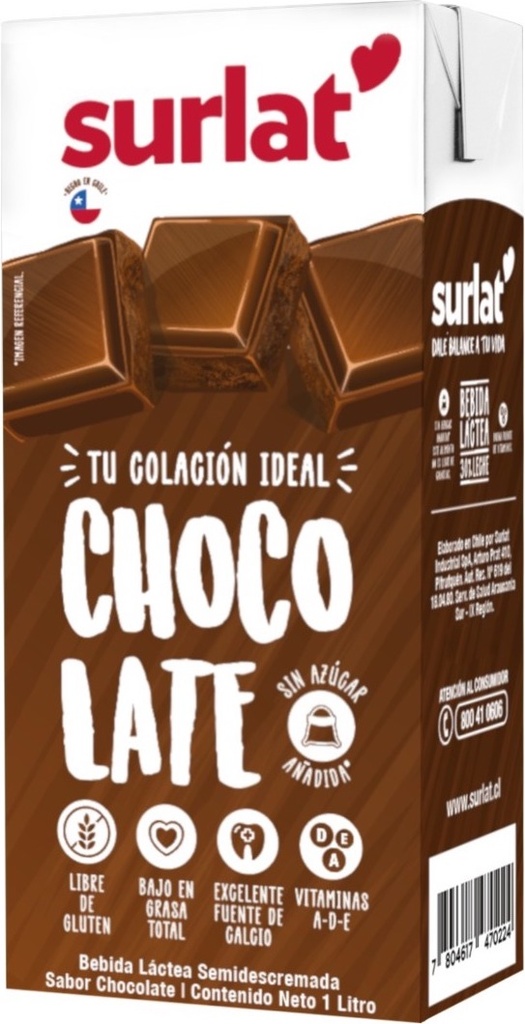 BEBIDA LACTEA CHOCOLATE SLIM SURLAT 1 Litro