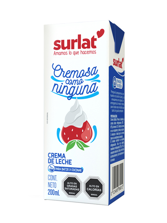 CREMA DE LECHE NATURAL SURLAT 200 ML