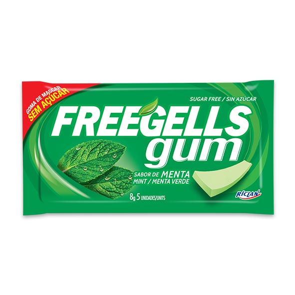 CHICLE MENTA FREEGELLS 8 Grs.