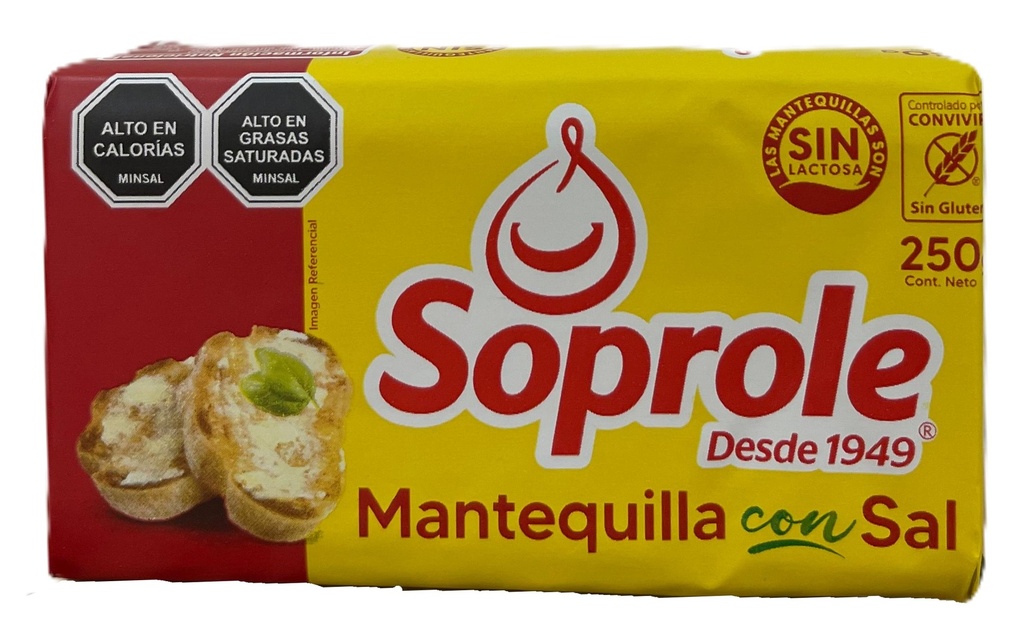 MANTEQUILLA PAN C/SAL SOPROLE 250 Grs.