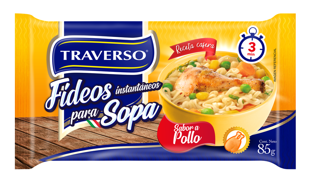 FIDEOS INSTANTANEOS SACHET SABOR POLLO 85 Grs.
