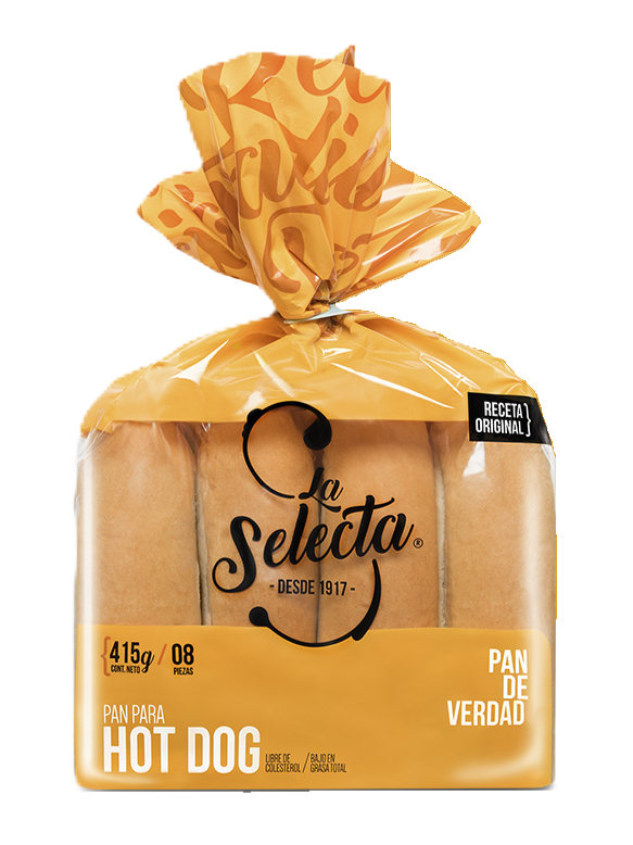 PAN HOT DOG X8 LA SELECTA 415 Grs.