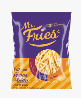 PAPAS PREFRITAS CALIBRE 7x7 MR. FRIES BOLSA 2 Kgs.