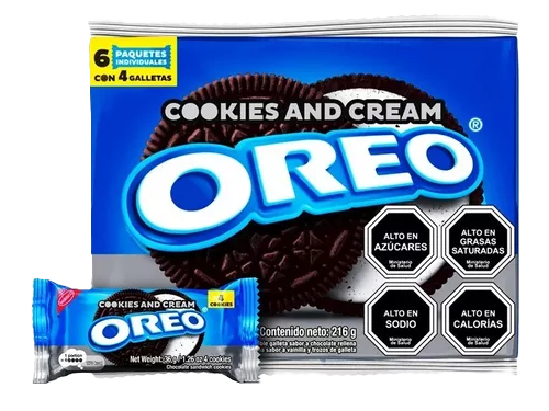 GALLETA COOKIES & CREAM CHICA OREO 216 Grs.
