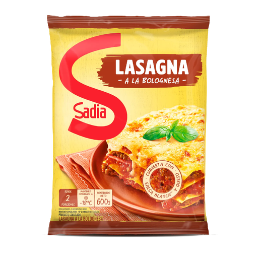 LASAGNA SABOR BOLOGNESA SADIA 600 Grs.
