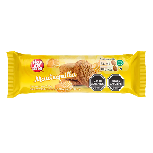 GALLETA MANTEQUILLA DOS EN UNO 105 Grs.