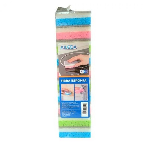 FIBRAESPONJA DE COLORES MULTIUSO X10 AILEDA