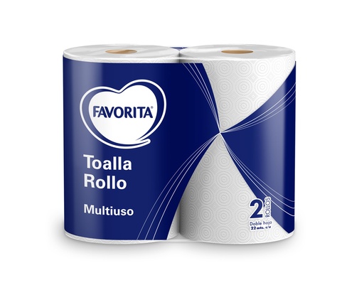 TOALLA PAPEL MULTIUSO 2 UN. FAVORITA 22 Mts.