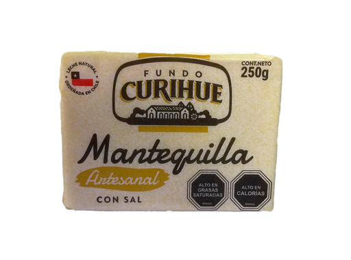 MANTEQUILLA ARTESANAL PAN C/SAL FUNDO CURIHUE 250 Grs.