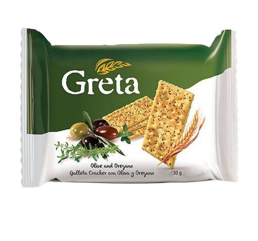 GALLETA OLIVA Y OREGANO GRETA 4x30 Grs.