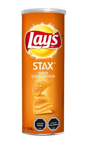 PAPAS FRITAS STAX SABOR CHEDDAR LAYS 134 Grs.