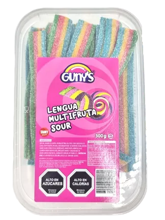 MASTICABLE LENGUA MULTIFRUTA SOUR GUNYS 300 Grs.