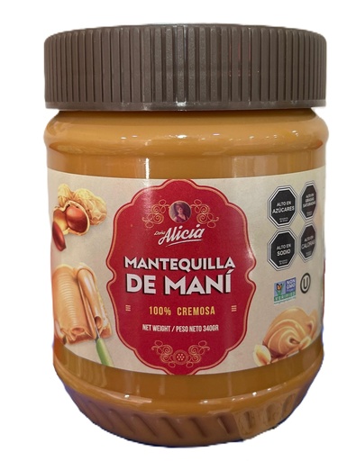 MANTEQUILLA DE MANI DOÑA ALICIA 340 Grs.