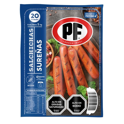 SALCHICHAS SURENAS PF 1 Kilo