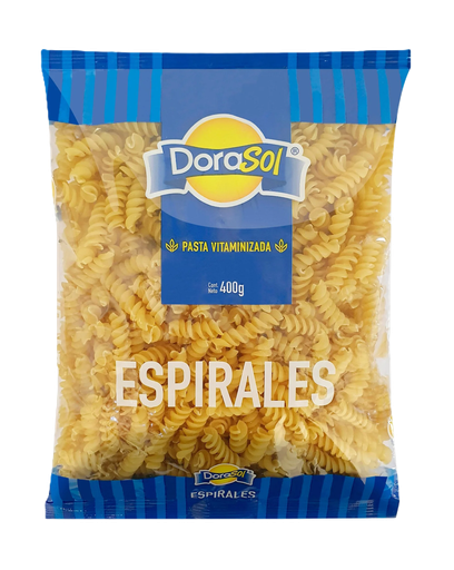 PASTAS SECAS ESPIRALES DORASOL 400 Grs.