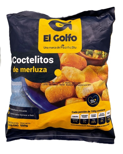 COCTELITOS DE MERLUZA REBOZADOS EL GOLFO 500 Grs.