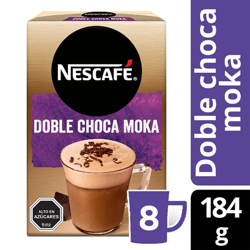 CAFÉ MIX DOBLE CHOCA MOKA 8 UN. NESCAFE 184 Grs.