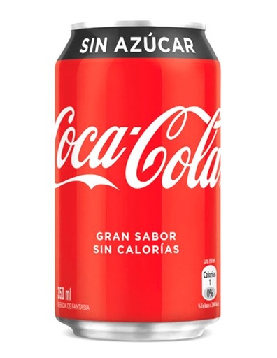 BEBIDA LATA S/AZUCAR COCA-COLA 350 CC