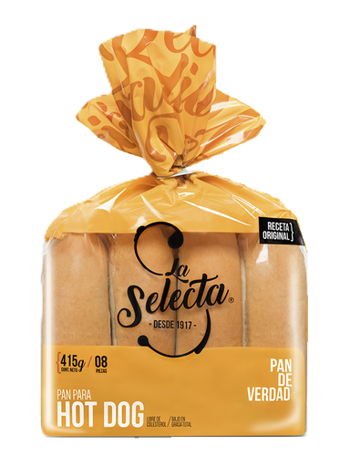 PAN HOT DOG X8 LA SELECTA 415 Grs.