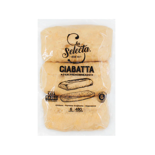 PAN ATM CIABATTA RUSTICA LA SELECTA 480 Grs.